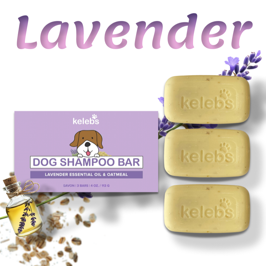 3 Bars - Dog Shampoo for Allergies & Itching | Sensitive Skin Relief | Calm & Soothing Soap Bar with Lavender Oil & Oatmeal | All Natural