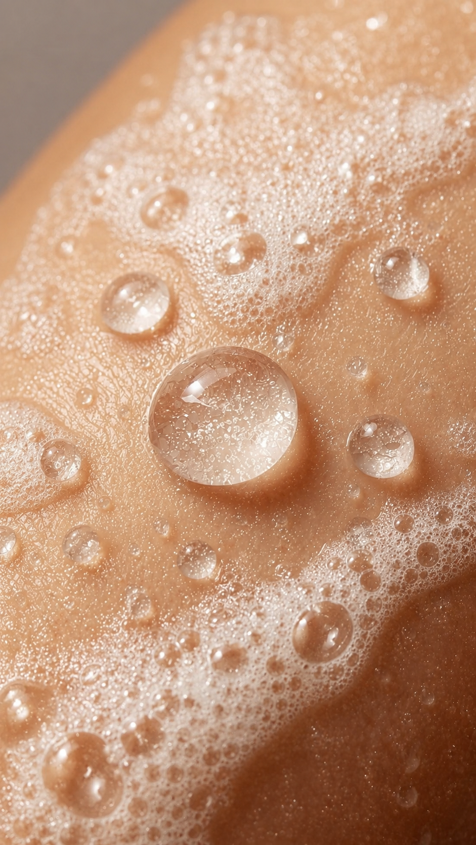 Soap lather close up