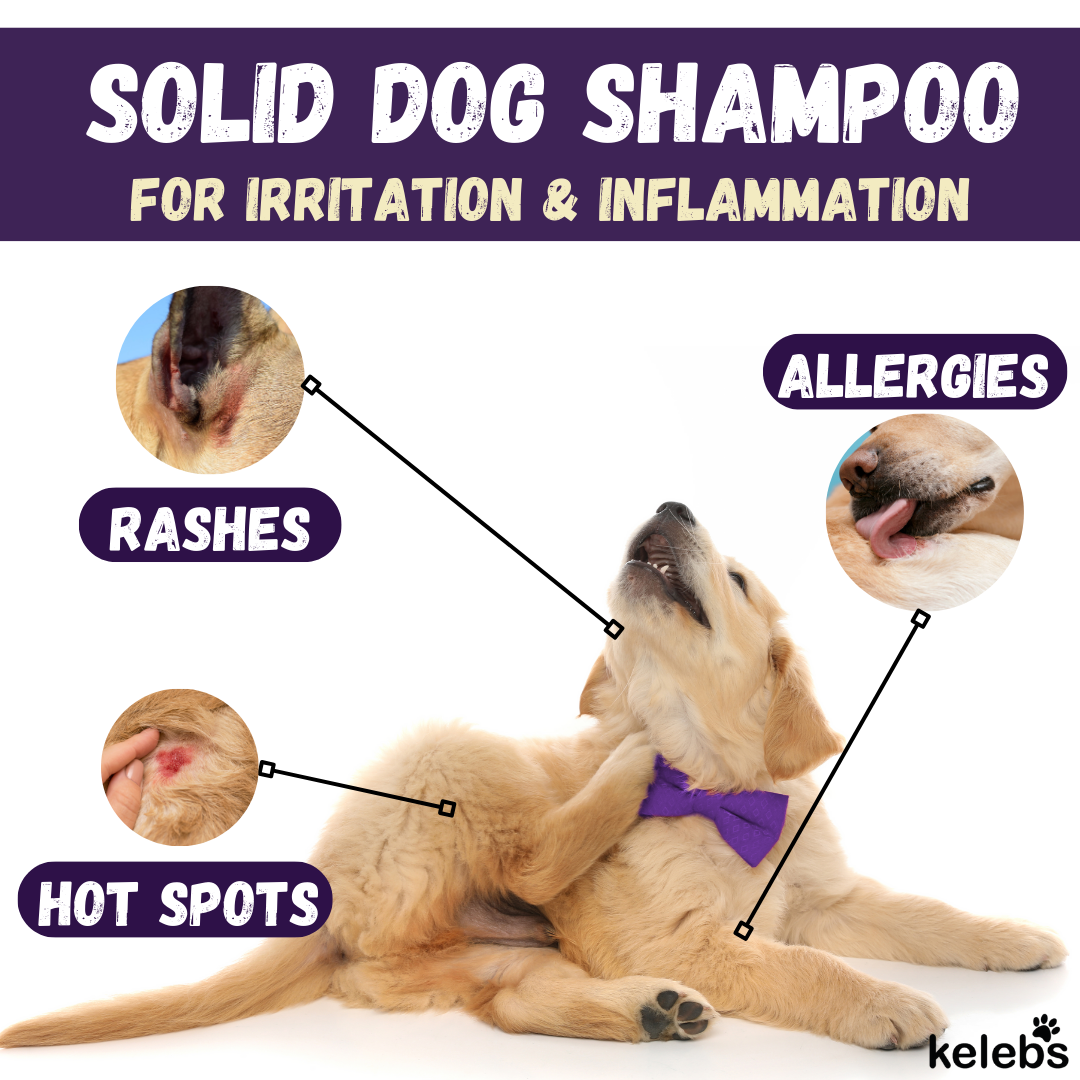 Natural Calming Dog Shampoo Bar - Kelebs